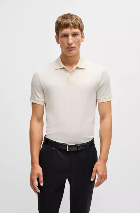 Structured-cotton polo shirt with solid trims