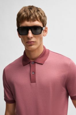 Structured-cotton polo shirt with solid trims
