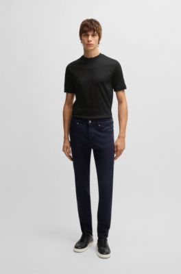 Porsche x BOSS mercerized-cotton T-shirt with special branding, Black