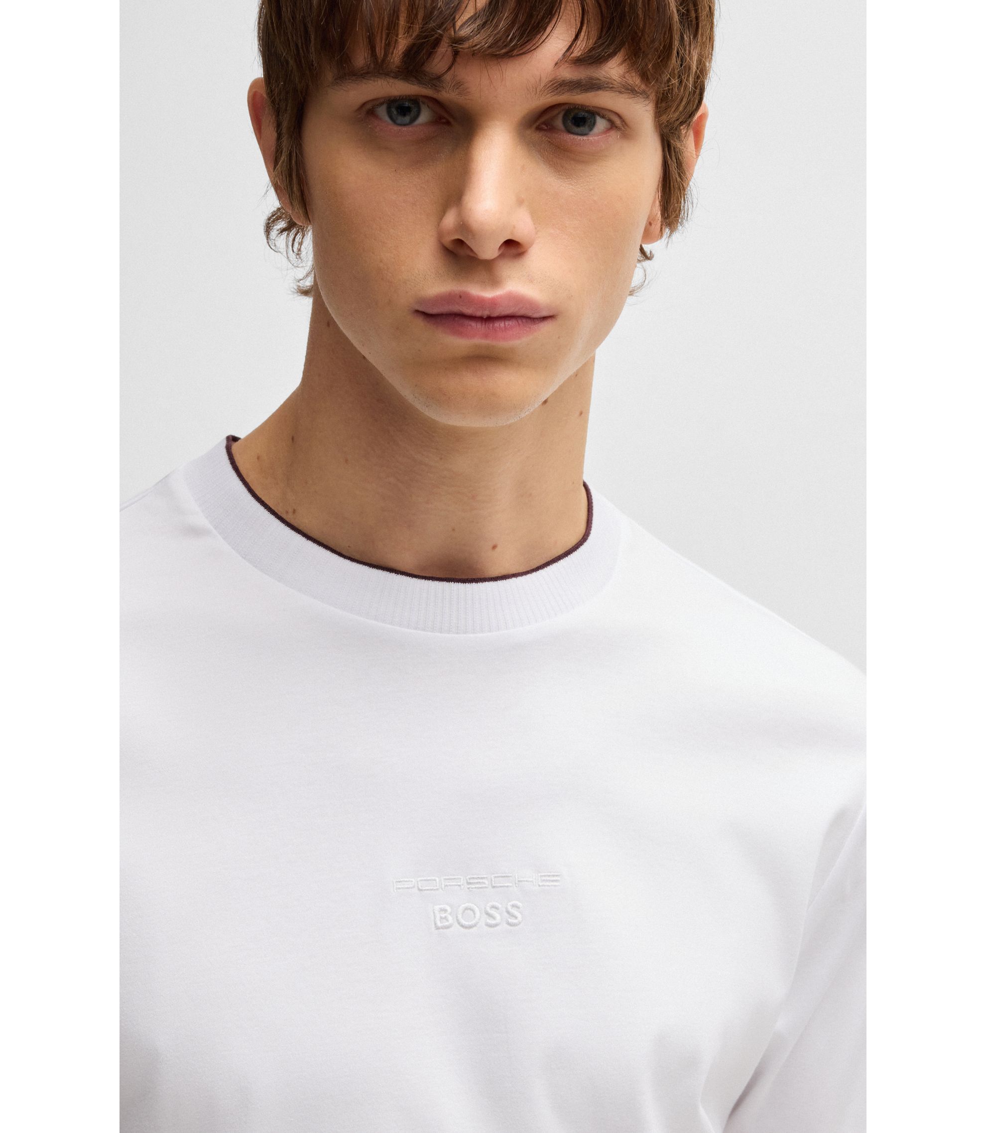 boss114　10点 BOSS - Porsche x BOSS mercerized-cotton T-shirt with special