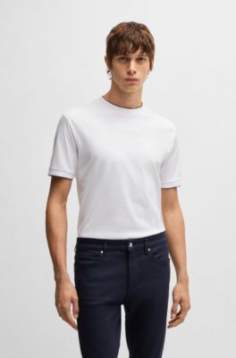 Porsche x BOSS mercerized-cotton T-shirt with special branding, White