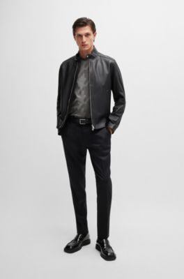 Camiseta de algod&oacute;n mercerizado con motivo de pata de gallo en jacquard, Plata