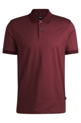 Burgundy hugo boss polo sale