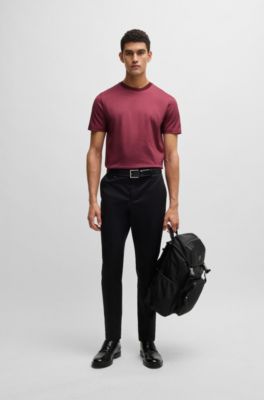 Mercerized-cotton T-shirt with two-tone monogram print