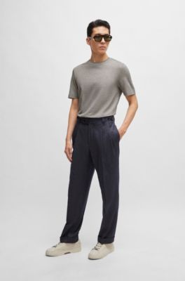 Camiseta regular fit de algod&oacute;n y seda, Cal