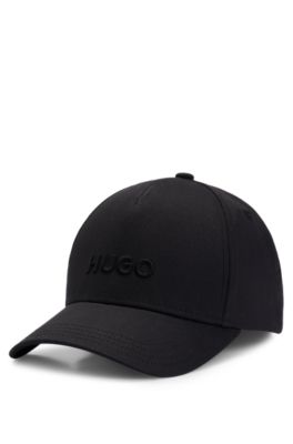 Gorra de sarga de algod&oacute;n con logo bordado, Negro