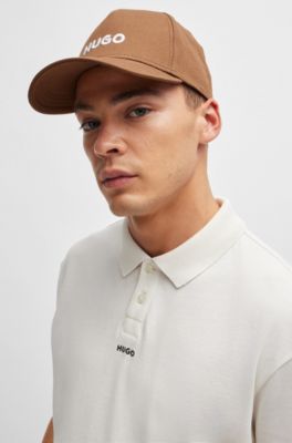 Gorra de sarga de algod&oacute;n con logo bordado, Marr&oacute;n