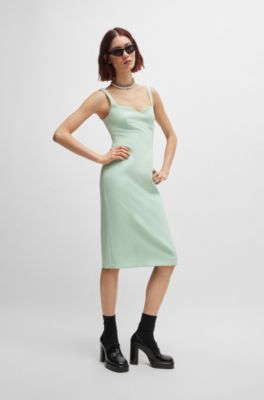 HUGO - Sleeveless midi dress with seam details