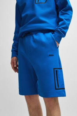 Shorts with decorative reflective logo, Light Blue