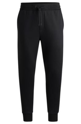 Hugo Boss Tracksuit Bottoms With Contrast Insert In Black