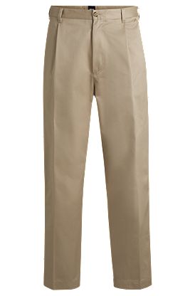 Relaxed-fit trousers in cotton twill