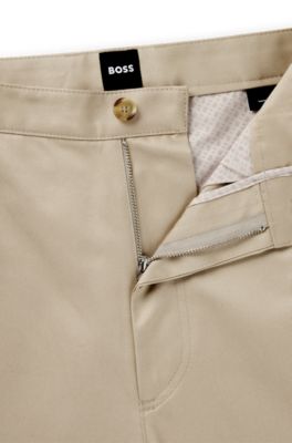 Relaxed-fit trousers in cotton twill, Light Beige