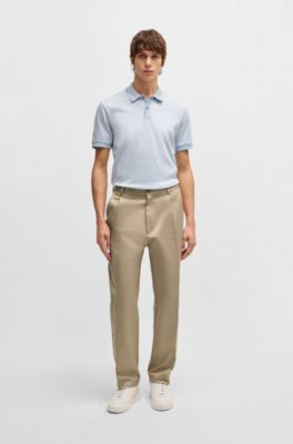 Relaxed-fit trousers in cotton twill, Light Beige