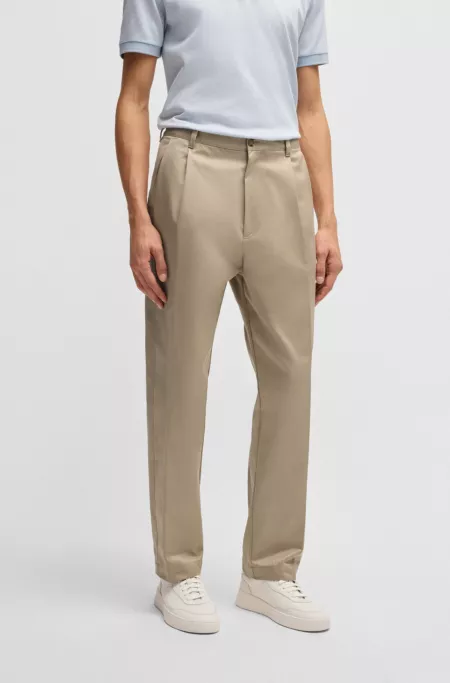 Relaxed-fit trousers in cotton twill