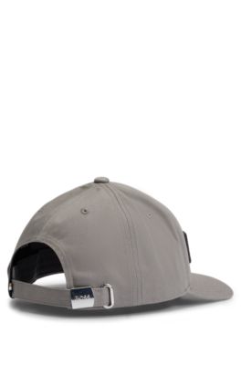 Gorra en sarga de algod&oacute;n con logo bordado en 3D, Gris