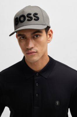 Gorra en sarga de algod&oacute;n con logo bordado en 3D, Gris