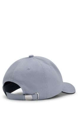 Cotton twill cap with logo print, Dark Grey