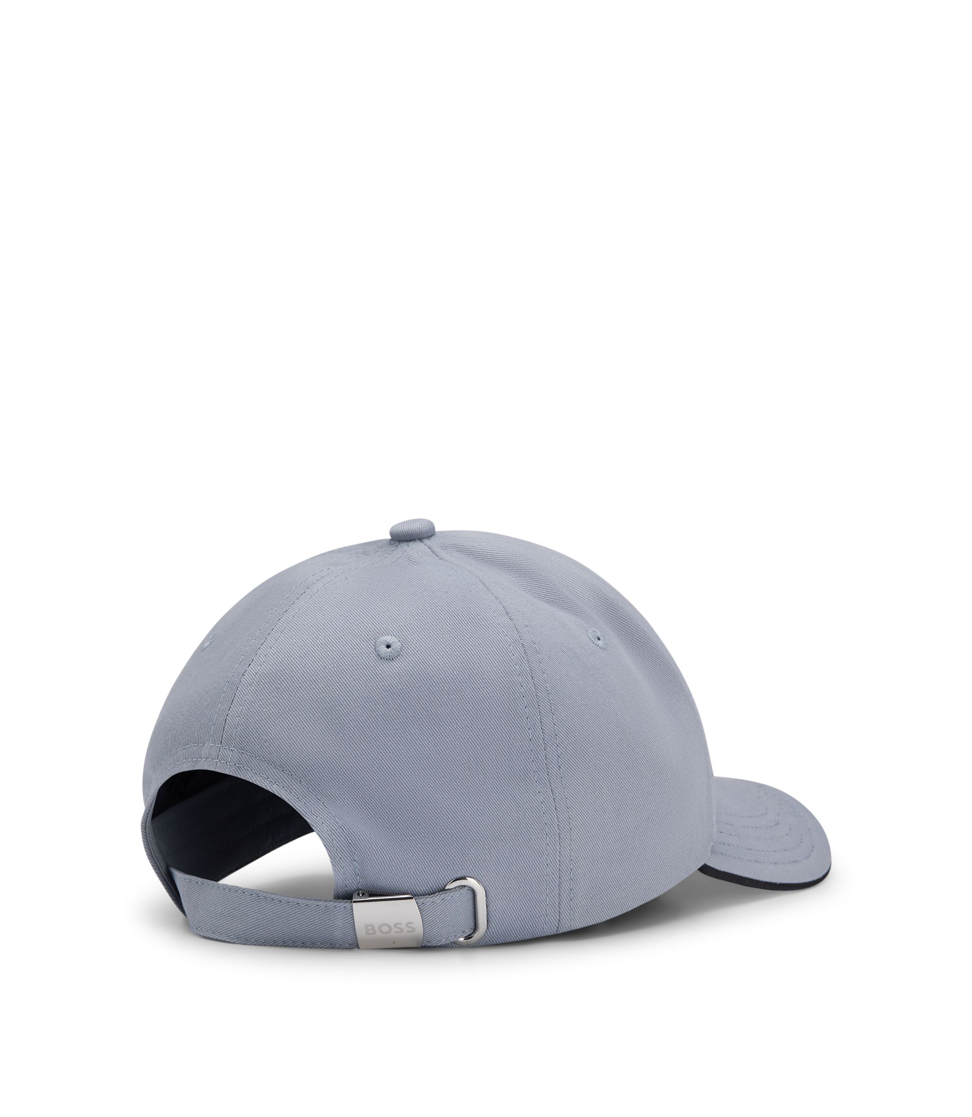 BOSS - Cotton twill cap with logo print - Dark Grey
