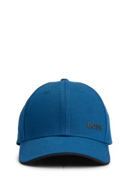 Gorra en sarga de algod&oacute;n con logo, Celeste