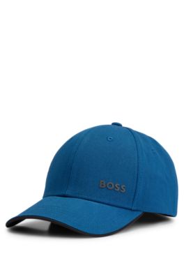 Gorra en sarga de algod&oacute;n con logo, Celeste