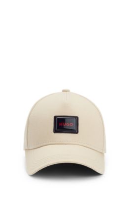 Cotton-twill cap with logo patch, Light Beige
