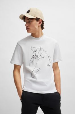 Cotton-twill cap with logo patch, Light Beige