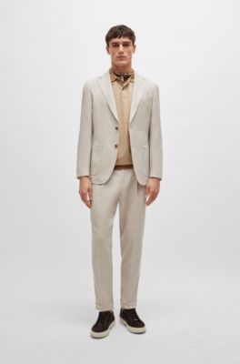 Polo regular fit de algod&oacute;n y cashmere, Beige