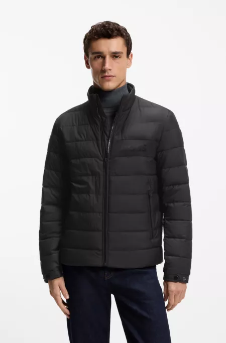 Logo-detail jacket with water-repellent finish