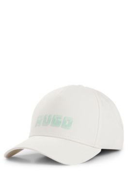 Hugo Cotton-twill Five-panel Cap With Logo Detail In White