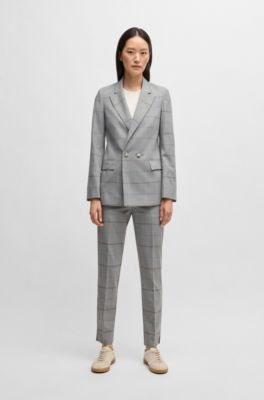 Slim-fit sleeveless top in ribbed stretch fabric, White