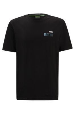 Shop Hugo Boss T-shirt With Skate Artwork Front And Back In Black