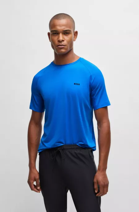 Performance-stretch T-shirt in mixed materials