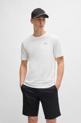 Cotton-jersey regular-fit T-shirt with carabiner artwork, White