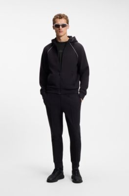 Camiseta de punto de algod&oacute;n con detalle de logo, Negro