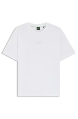 Cotton-jersey T-shirt with logo detail, White
