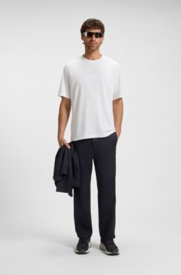 T-shirt en jersey de coton avec logo, Blanc