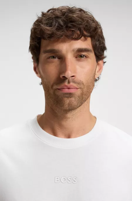 Cotton-jersey T-shirt with logo detail