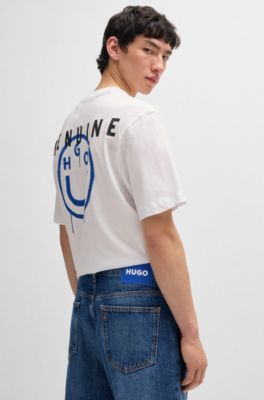 Baggy-fit jeans in blue denim, Blue