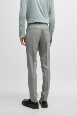 Extra-slim-fit suit in houndstooth performance-stretch fabric, Light Grey