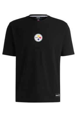 BOSS x NFL stretch-cotton T-shirt with special branding, Steelers