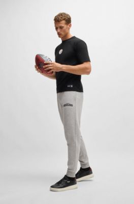 BOSS x NFL stretch-cotton T-shirt with special branding, Steelers