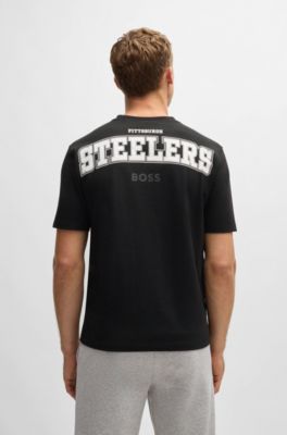 BOSS x NFL stretch-cotton T-shirt with special branding, Steelers