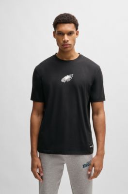 BOSS x NFL stretch-cotton T-shirt with special branding, Eagles
