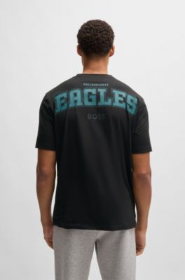 BOSS x NFL stretch-cotton T-shirt with special branding, Eagles
