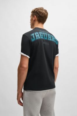 BOSS x NFL stretch-cotton T-shirt with special branding, Jaguars