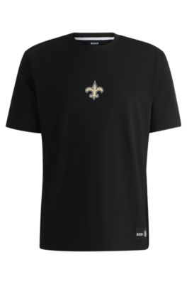 Hugo Boss Boss X Nfl Stretch Cotton Graphic T-shirt In Saints
