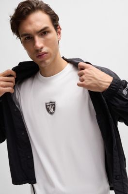 BOSS x NFL stretch-cotton T-shirt with special branding, Raiders