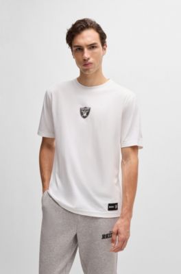 BOSS x NFL stretch-cotton T-shirt with special branding, Raiders