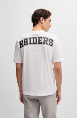 BOSS x NFL stretch-cotton T-shirt with special branding, Raiders