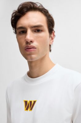 BOSS x NFL stretch-cotton T-shirt with special branding, Commanders